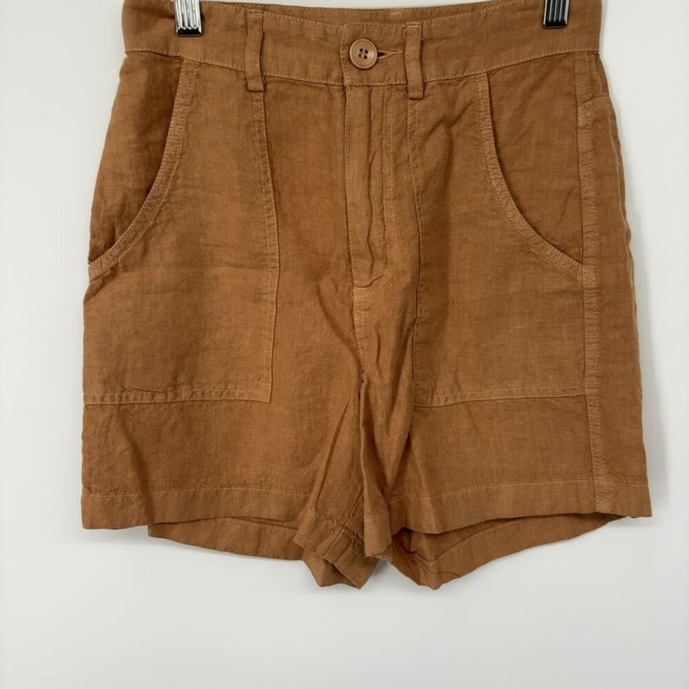 Enza Costa Linen High Waisted Shorts